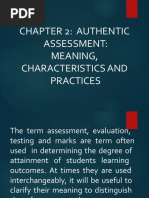 Assessment of Learning 2 Chapter 2 Final