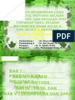 PENGARUH KECERDASAN LOGIS MATEMATIS, MOTIVASI BELAJAR DAN REGULASI DIRI TERHADAP HASIL BELAJAR.pptx