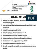 Kebijakan Mutu Dan K3