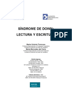 Libro Maria Victoria Troncoso PDF | PDF | intelectual | Síndrome de Down