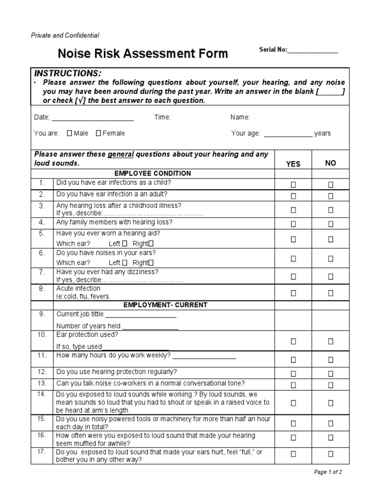 noise-questionnaire-audiology-hearing