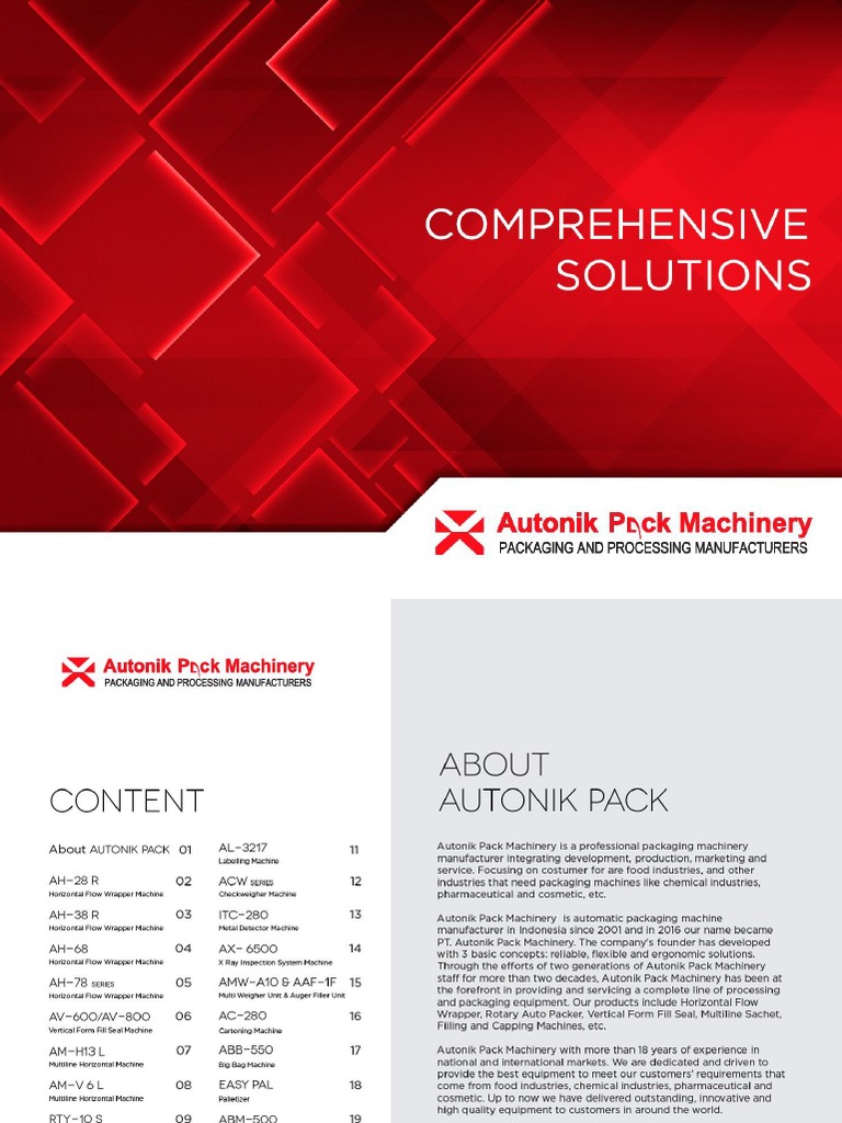 Catalogue of Autonik Pack | PDF