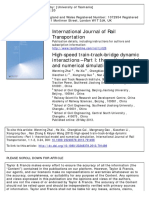 High-Speed Train-Track-Bridge Dynamic Intreaction - Part-I - Theoretical Model and Numerical Simulation Zhai2013