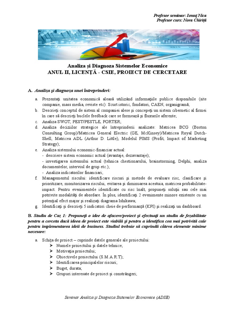 Cerinte Proiect ADSE | PDF