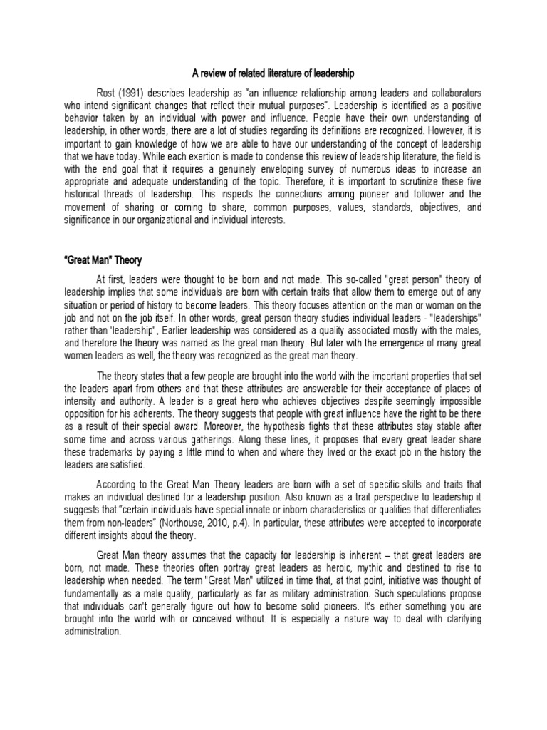 a-literature-review-of-leadership-pdf-leadership-transformational