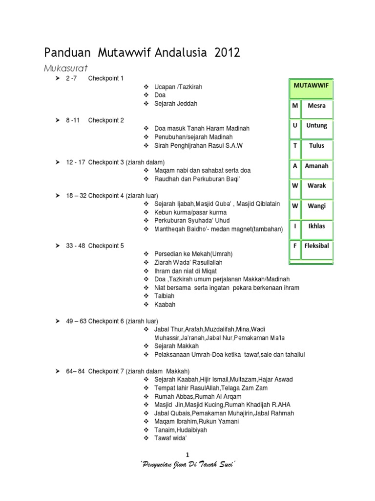 Panduan Mutawwif Andalusia 2012 Pdf Pdf