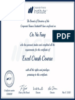 ExcelShortcutsCFI Certification PDF