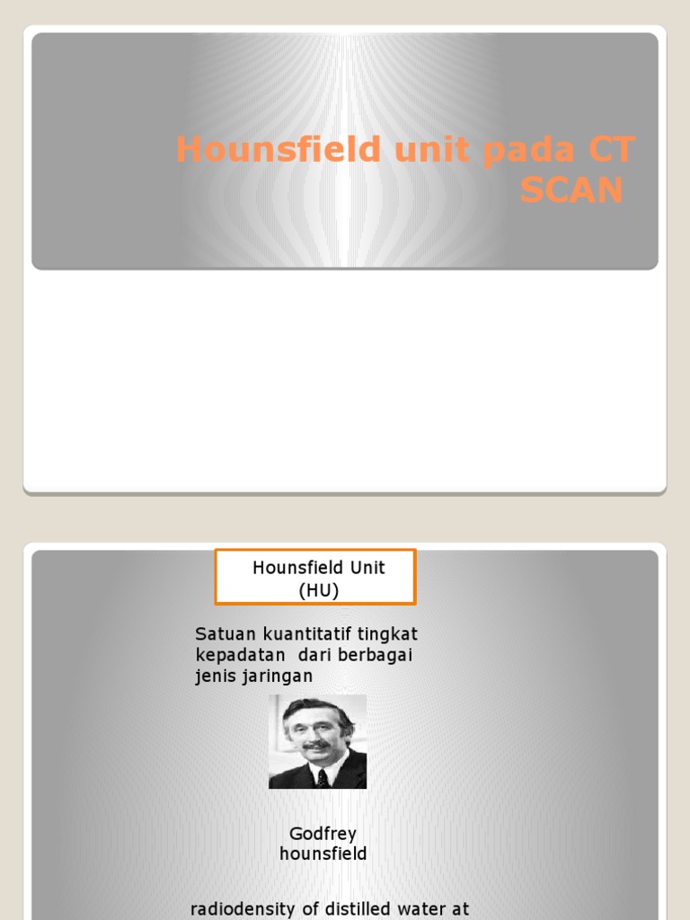 Hounsfield Unit dalam CT Scan | PDF | Sains & Matematika