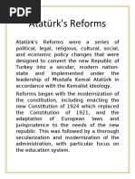 Atatürk's Key Reforms in Turkey | PDF | Mustafa Kemal Atatürk | Turkey