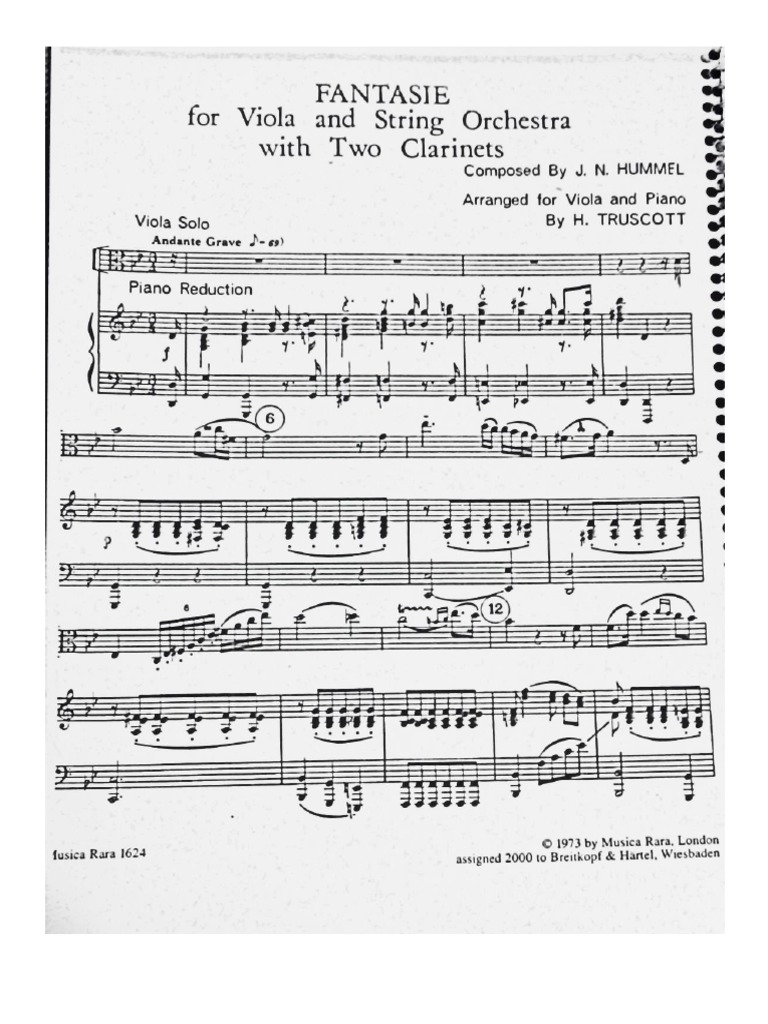 Hummel Fantasie Viola Piano PDF PDF