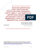 Aparicio, M. (2017). Las prácticas artísticas durante la dictadura cívico -militar uruguaya (1973-1985)