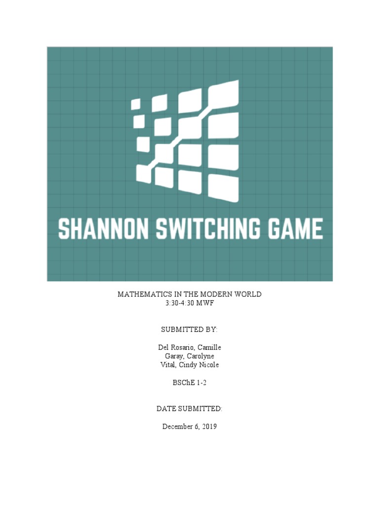 Shannon Switching Game Pdf Vertex Graph Theory Discrete Mathematics