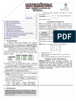 Apostila de Matrizes (8 Páginas, 40 Questões, Com Gabarito)