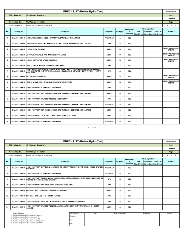Noi-21826 Tp-211-La-04-M-01 | PDF | Nut (Hardware) | Pipe (Fluid ...
