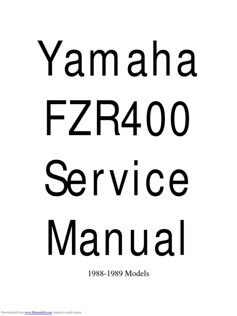 fzr400 19881989 PDF | PDF | Motor Vehicle | Land Vehicles