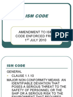 Amendment To Ism Code Enforced From 1 JULY 2010