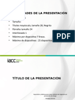 Pauta estructura de presentación PPT 