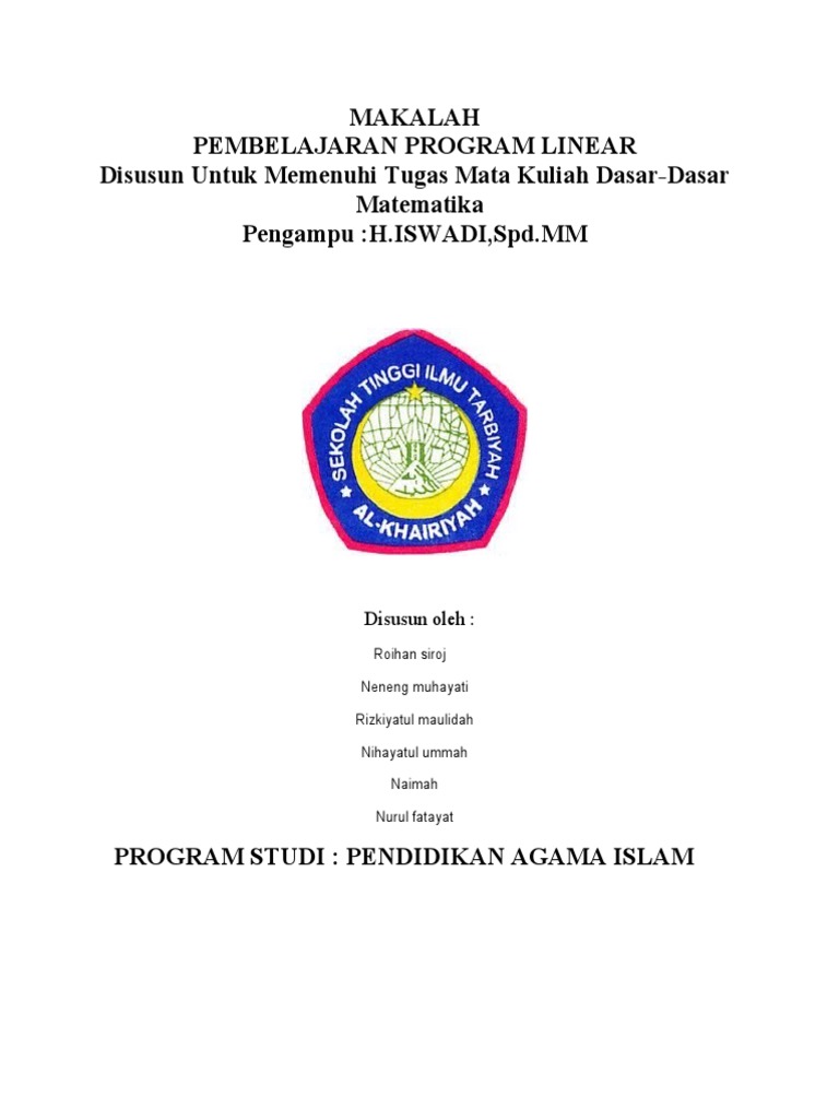 Makalah Matematika Stit New Pdf