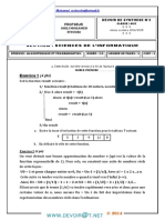 Devoir de Synthèse N°2 - Algorithmique - Bac Informatique (2013-2014) Mr shili Mohamed Fitouri