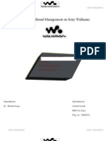 Brand Management of Sony Walkman