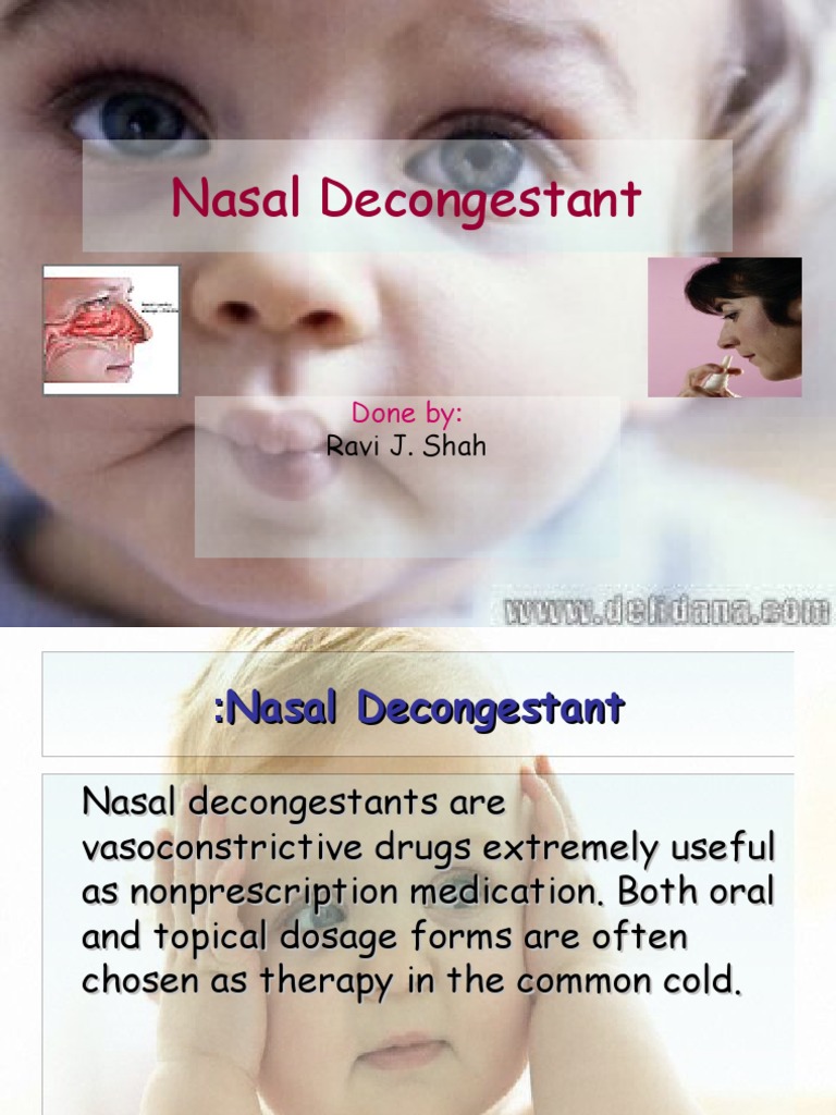 Nasal Decongestant Done by PDF Pharmacology Medical Treatments