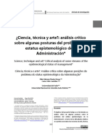 Pineda-Henao. Tello-Castrillón. 2018. Ciencia, Tecnología y Arte. Estatus Admon.