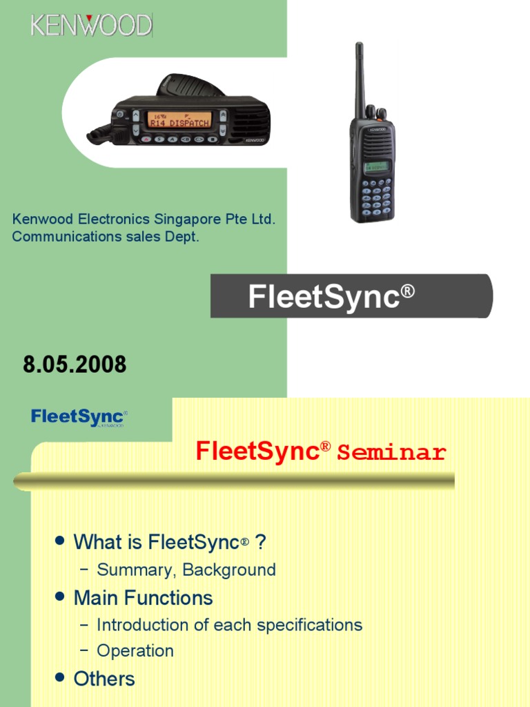 Fleetsync Kenwood Electronics Singapore Pte Ltd. Communications Sales