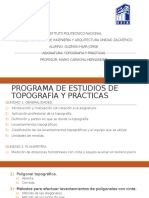 Topografía y Prácticas: Programa de Estudios