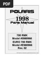 1998 RMK 700 Parts Manual PDF