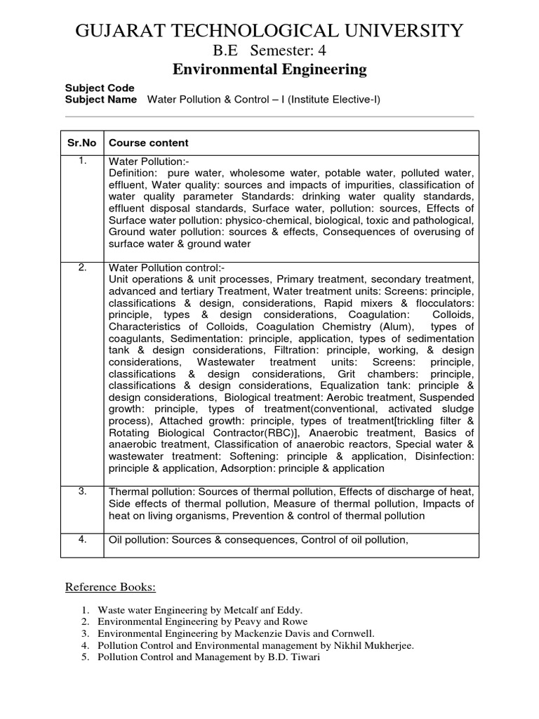 Water Pollution & Control in Gujarat | PDF | Sewage Treatment | Water ...