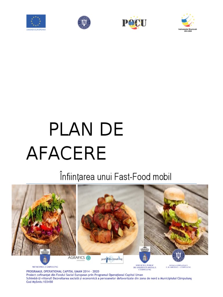 Plan - de - Afacere - FAST FOOD - Matei - Ciprian | PDF