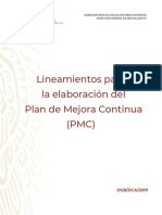 Lineamientos para La Elaboracion Del PLAN DE MEJORA CONTINUA (PMC)