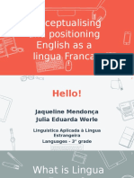 Conceptualising English As A Lingua Franca