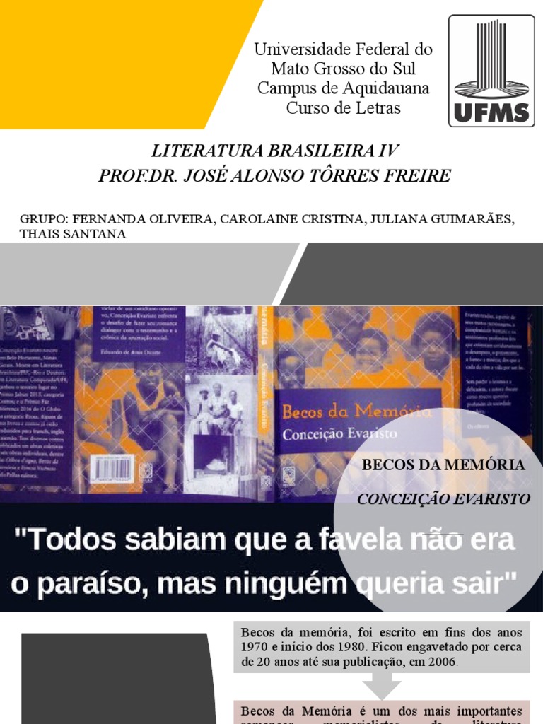 Seminário - Becos Da Memória | PDF