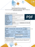 Guía de Actividades y Rubrica de Evaluación - Paso 4 - Modelo de Intervención Psicosocial