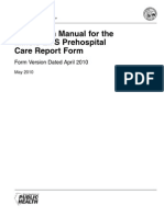 Instruction Manua Illinois EMS Preho Care Report Form
