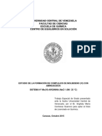 Estudio de La Formacion de Complejos de Molibdeno (VI) Con Arginina PDF