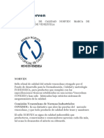 Sello de calidad NORVEN: certificación de productos venezolanos