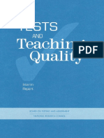 Committee On Assessment and Teacher Quality, National Research Council - Tests and Teaching Quality (Compass Series) (2000) PDF
