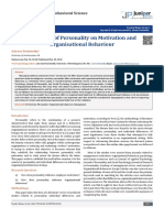 The Effect of Personality On Motivation and Organi PDF