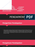 Teori Akuntansi Pendapatan