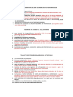 Tramite de Identificación de Tercero o Notoriedad, Subasta Voluntaria, Proceso Sucerio Intestado