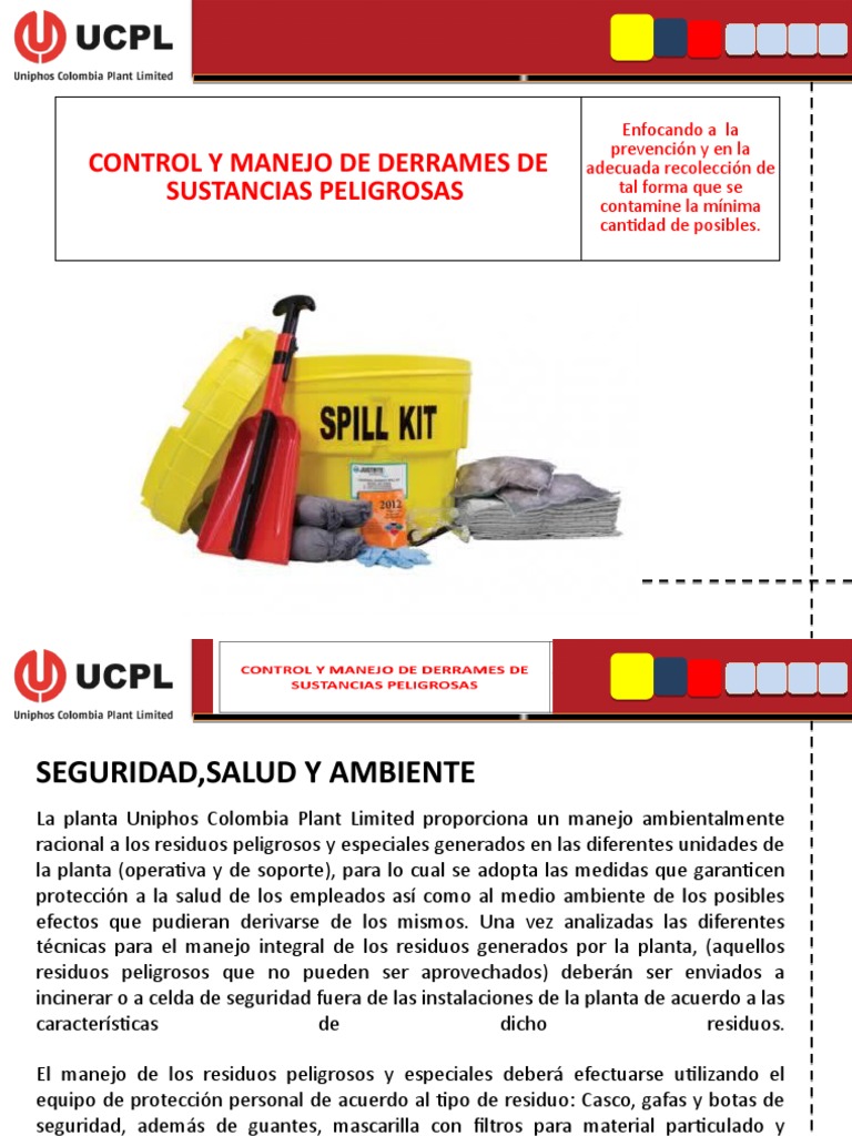 Manejo de Derrames de Sustancias Peligrosas | PDF | Residuos ...