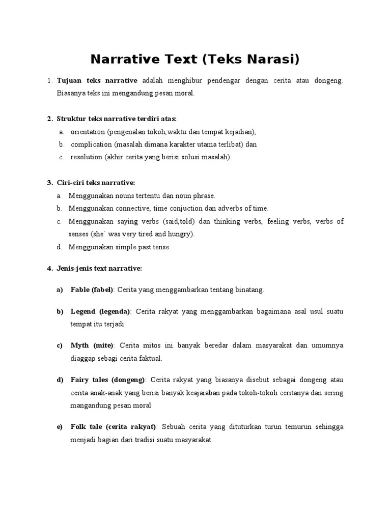 342702422 Narrative Text Docx Narrative Verb