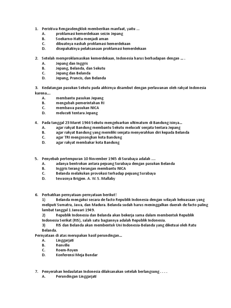 Soal ips kelas 9 bab 4
