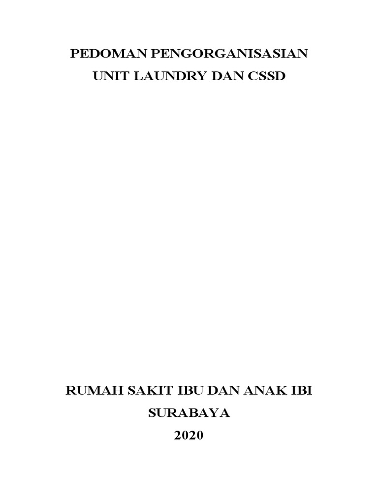 Unit Laundry Dan CSSD PDF