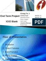 End Term Project Icici Bank: Group No. 1