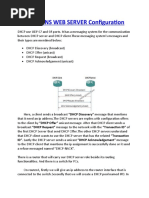 DHCP DNS WEB SERVER Configuration