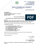 Letter of Confirmation Regarding Bengal Agri Food & Allied Exporters' Forum 2019 For Members