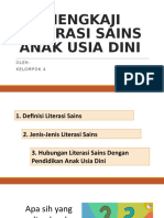 Kelompok 4 Mengkaji Literasi Sains Anak Usia Dini